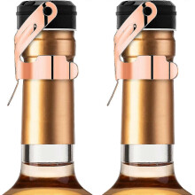 (Rose gold) Champagne Stopper Stainless Steel Reusable 2-Pack for Cava Prosecco Sparkling Wine