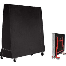 Waterproof Table Tennis Table Cover for Outdoor Indoor Use - 185x71x165cm Black