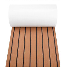 6MM Self Adhesive EVA Foam Teak Sheet Marine Boat Yacht Synthetic Decking Foam Floor Mat Flooring Brown 240X45cm