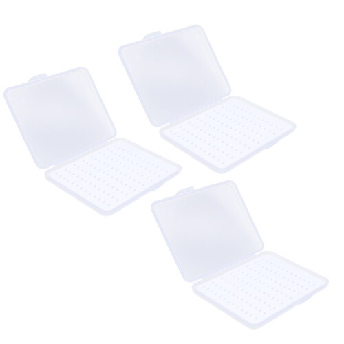 3 Stück Transparente Angel Fliegenbox Mittel
