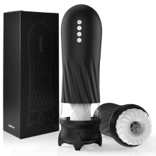 (black) Automatic Telescopic Rotating Male Masturbator Rocket Cup Heating Oral Sex Toy Electric Thrusting Stroker