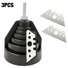 3pcs Pipe Chamfering and Deburring Reamer Set Includes 2 Replacement Blades, a Heavy-duty External Deburring and