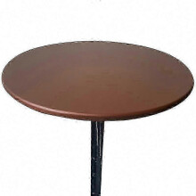 (130CM, brown) Waterproof and Elastic Table Cover with 60-130cm Diameter Available in 6 Colors