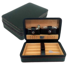 (Brown) Travel Humidor, Portable, 4 S