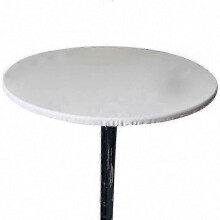 (100CM, white) Waterproof and Elastic Table Cover with 60-130cm Diameter Available in 6 Colors
