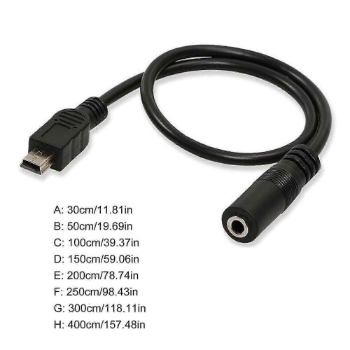 (4 M) Mini USB To 3.5mm  Microphone Cable For Auditory Recording Adapter Cord Microphone Adapter Cord 2