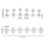 25 Strips Empty Paint Pots Strips Mini Clear Storage for Classrooms 3