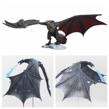 (Game of thrones black dragon) Game of Thrones Black Dragon Ice Dragon McFarlane Articulated Statue Model Figure Boxed Collectible