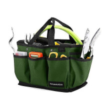Garden Tool Bag, Large Capacity Garden Tool Storage Bag with Pockets and Adjustable Strap