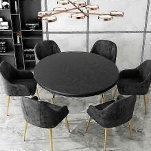 (140CM, grey) Waterproof and Elastic Table Cover with 60-130cm Diameter Available in 6 Colors