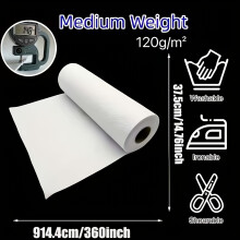 (120gsm) 37,49 cm x 9,14 m, einseitig klebendes Easy-Stick-Futter, weiß, Easy-Stick-Futter