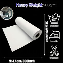 (200gsm) 37,49 cm x 9,14 m, einseitig klebendes Easy-Stick-Futter, weiß, Easy-Stick-Futter
