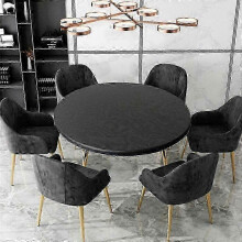 (70CM, grey) Waterproof and Elastic Table Cover with 60-130cm Diameter Available in 6 Colors
