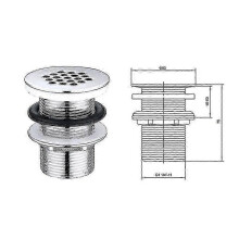 Designer brass sink drain, chrome