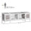 Rabbit Hutch and Run, with Removable Tray - Grey 5
