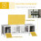 Rabbit Hutch and Run, with Removable Tray - Grey 7
