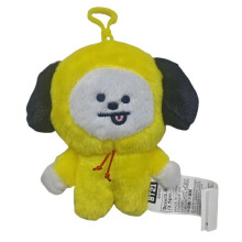 (yellow, 12cm) BTS TinyTan Yellow Dog Plush Doll Keychain Bag Charm Student Backpack Hanging Cute Stuffed Animal Birthday Gift