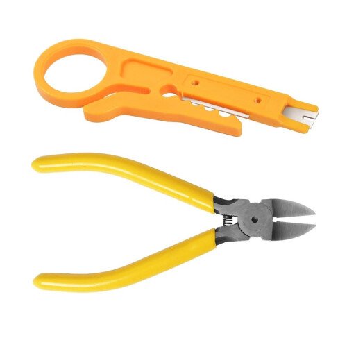 Pass Through RJ45 Crimp Tool Kit Ethernet Crimper CAT5 Cat5e Cat6 Crimping Tool 2