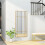 Decorative Grid Wall Mirror, with Back Hooks - Gold Tone 4