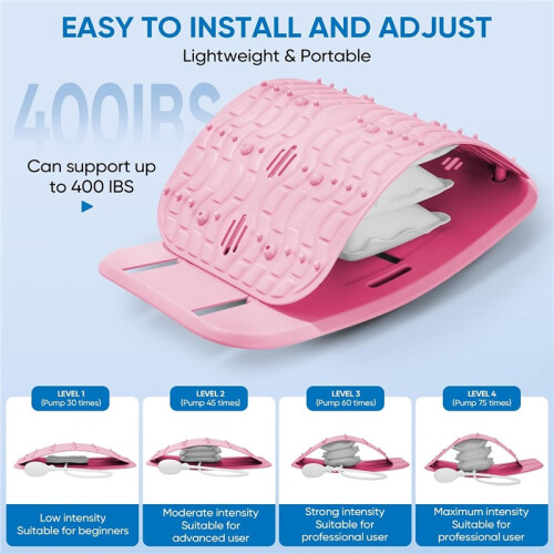 Back Stretcher Lumbar Support Board Adjustable Air Compression Home Use 2