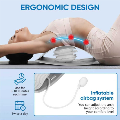 Back Stretcher Lumbar Support Board Adjustable Air Compression Home Use 1