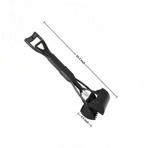 DOG POOPER SCOOPER 60CM LONG PET WASTE PICKUP FOLDABLE LONG HANDLE POO PICKER 1