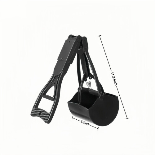 DOG POOPER SCOOPER 60CM LONG PET WASTE PICKUP FOLDABLE LONG HANDLE POO PICKER 2