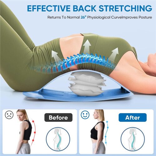 Back Stretcher Lumbar Support Board Adjustable Air Compression Home Use 2
