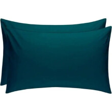 (TEAL, Standard) SAIMAZ Polycotton Housewife Pillowcases Pack of 2 – Plain 50x75cm Standard UK Pillow Covers – Soft Easy Care