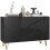Modern Luxe High Gloss Sideboard, with Hairpin Legs - Black 1