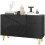 Modern Luxe High Gloss Sideboard, with Hairpin Legs - Black 2