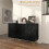 Modern Luxe High Gloss Sideboard, with Hairpin Legs - Black 6
