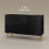 Modern Luxe High Gloss Sideboard, with Hairpin Legs - Black 5