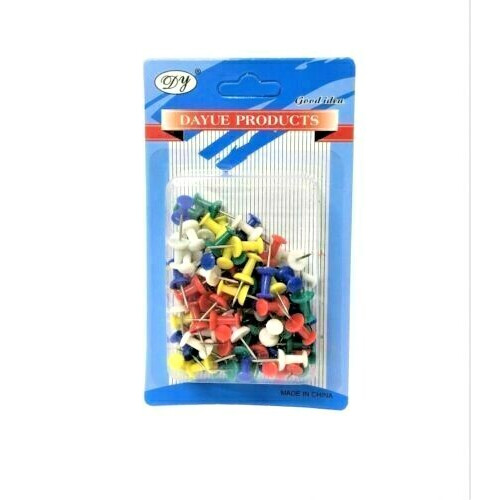 1200 x Push Pins Cork Board Notice Map Flag Desk Drawing Assorted Multi Colours 1