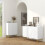 Modern Luxe High Gloss Sideboard, with Hairpin Legs - White 3