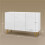 Modern Luxe High Gloss Sideboard, with Hairpin Legs - White 5
