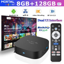 Android 16.0 TV Box Media Player 8GB RAM 128GB 8K 4K Dual WiFi UK Stock
