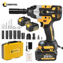 1200Nm Cordless Impact Wrench 21V Brushless 1/2" Drive 24.0Ah Batteries LED 21V