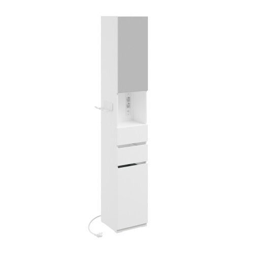 SoBuy Armoire SdB étroite miroir LED 180cm