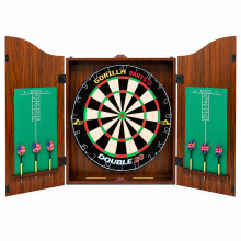 Dartboard Cabinet Gorilla Darts Home Centre Set MDF Walnut Dartboard inc Darts