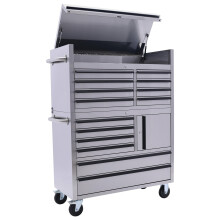 41in Stainless Steel 14 Drawer Modular Mobile Tool Cabinet Tool Chest