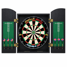 Dartboard Cabinet Gorilla Darts Home Centre Set Black Ash Dartboard inc Darts