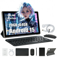 2026 Newest Tablet Android 15 10.1 inch 20GB RAM + 64GB ROM WIFI 6 Dual Camera