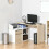 Homcom L-Shaped Corner Computer Desk Study Table PC Work w/ Storage Shelf Drawer Office 9