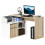 Homcom L-Shaped Corner Computer Desk Study Table PC Work w/ Storage Shelf Drawer Office 11