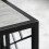 Homcom Set of 3 Nesting Coffee Tables Square Side Tables with Metal Frame, Grey 7