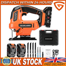 Cordless Jigsaw with 2x Battery 21V Electric Jig Saw Woodworking Tool & Charger