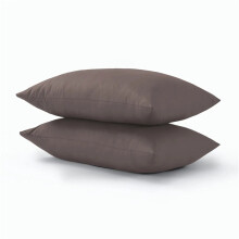(CHOCOLATE) Pillow Cases Pair 2 Pack – Luxury PolyCotton Housewife Pillowcases Soft Breathable Durable Pillow