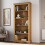 Corona Tall Bookcase Large Mexican Solid Pine Wood 5 Book Shelves 1