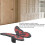 Zinklegierung Schmetterling Griff Rot, 1